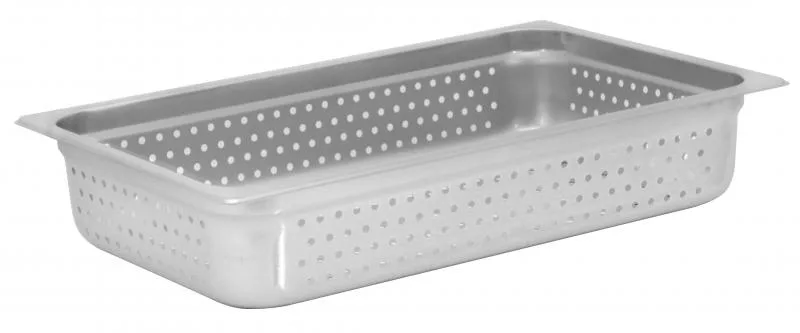GN 1/1 Full-Size, 25-gauge Stainless Steel Perforated Steam Table Pan – 4″ Deep