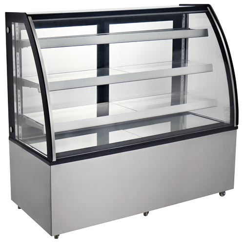 60" Curved Glass Floor Refrigerated Showcase