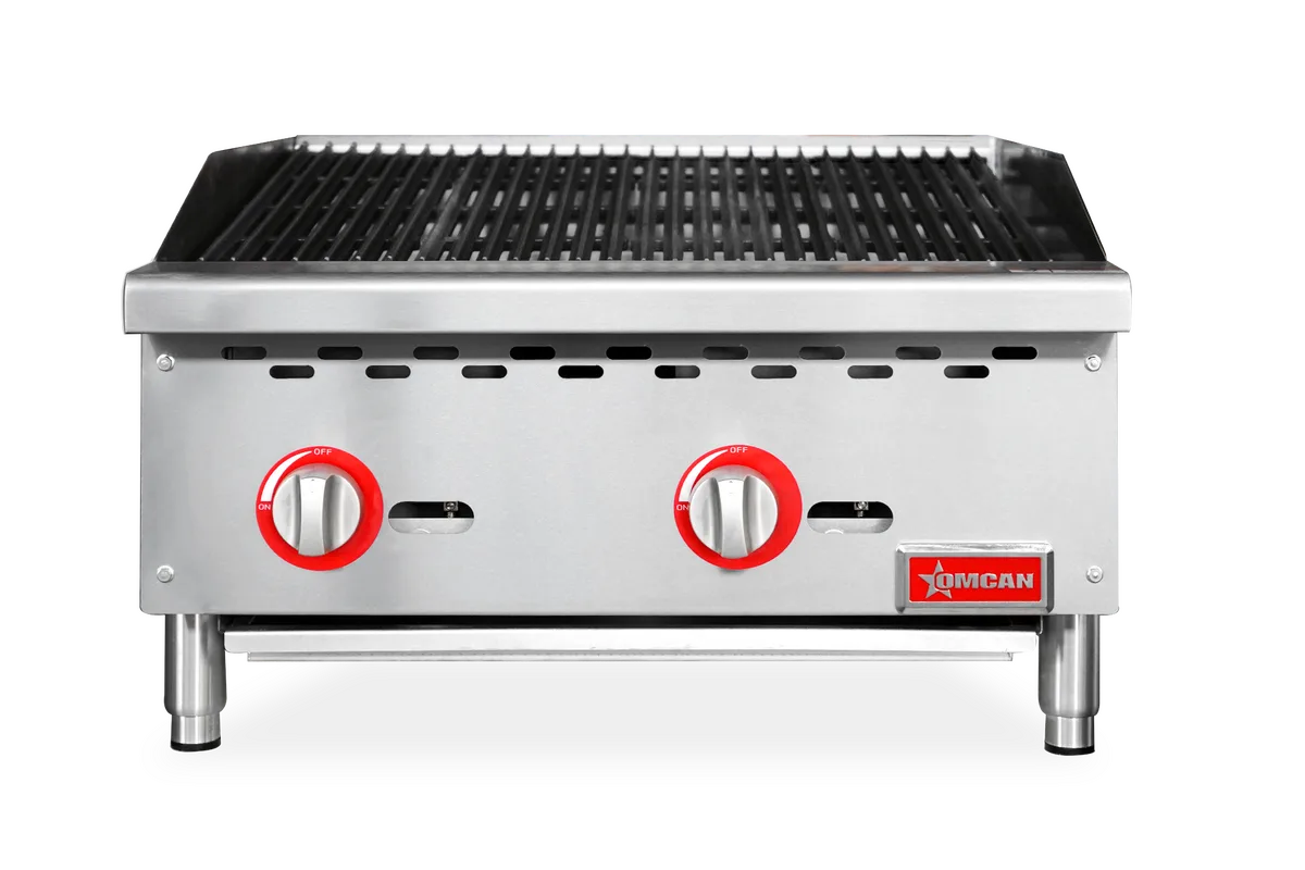24″ Radiant Gas Charbroiler, 2 burners, 70000 BTU