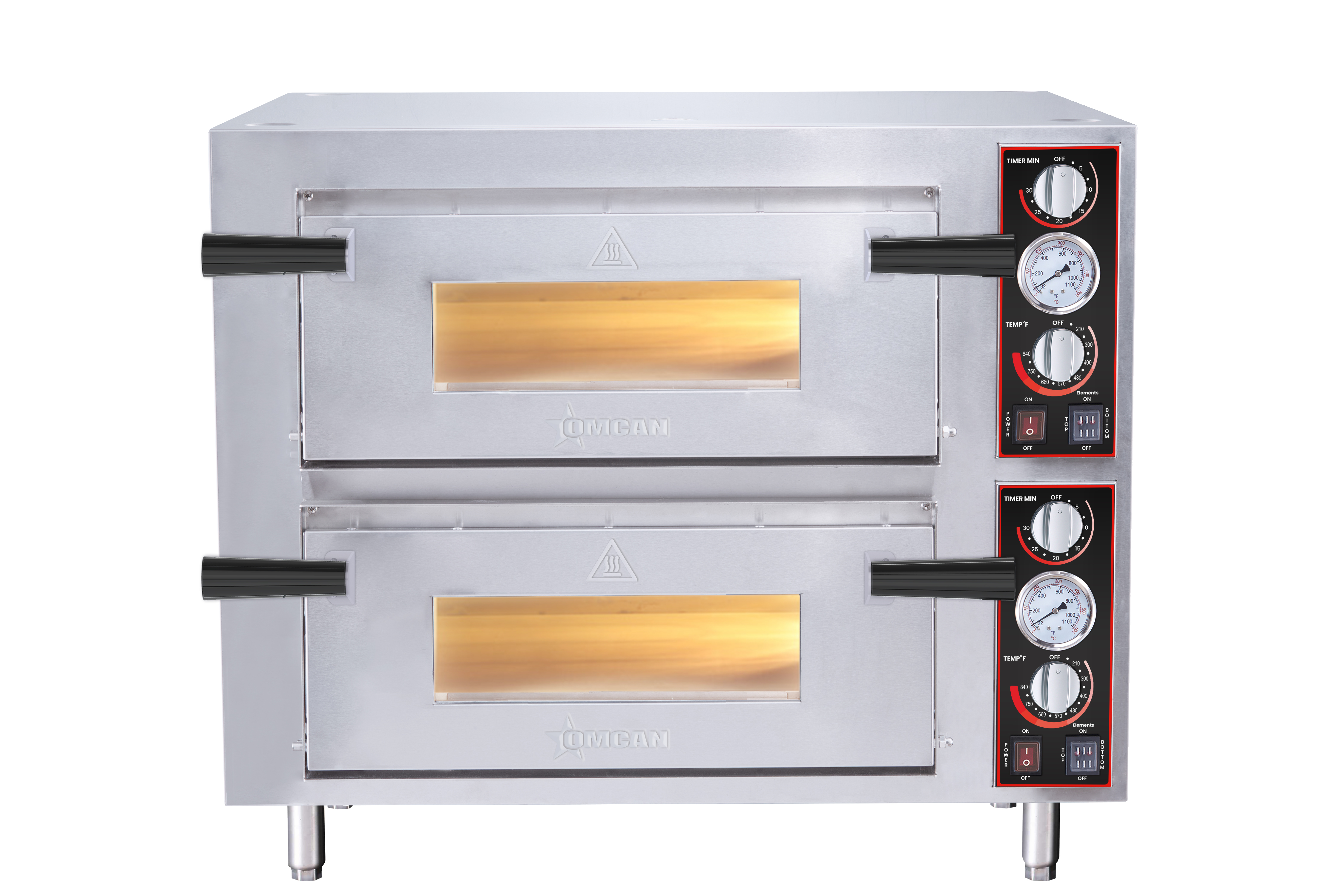 28" Countertop Double Chamber Pizza Oven with 18" Chamber