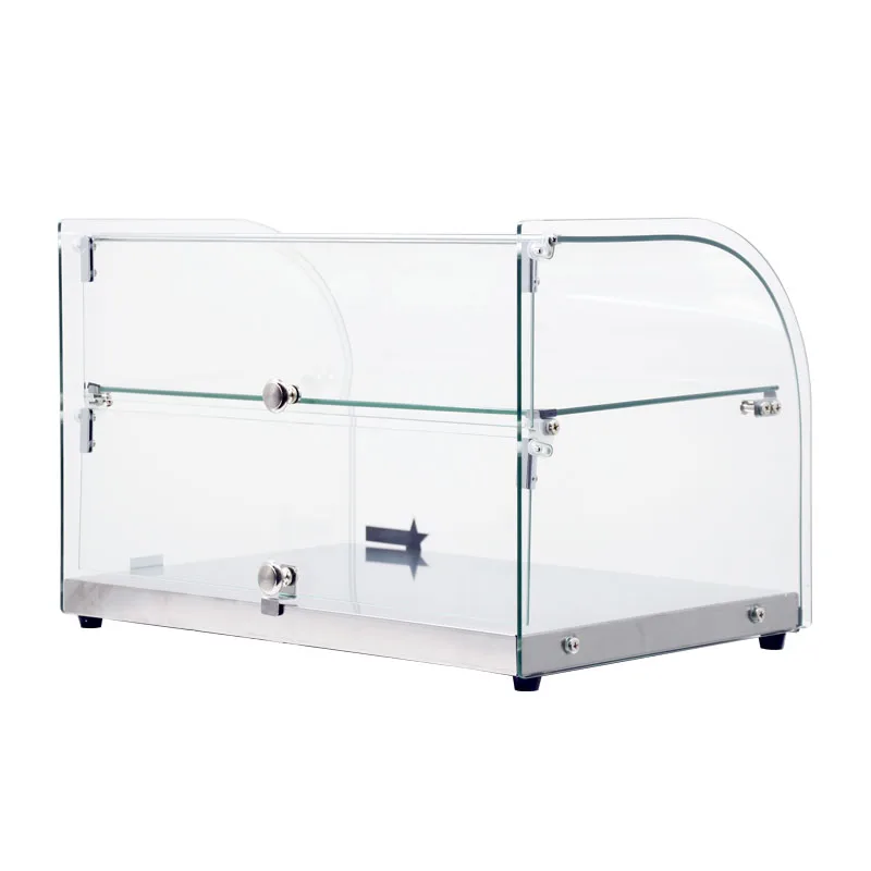 22" Countertop Food Display Case with Curved Front Glass and 45 L capacity