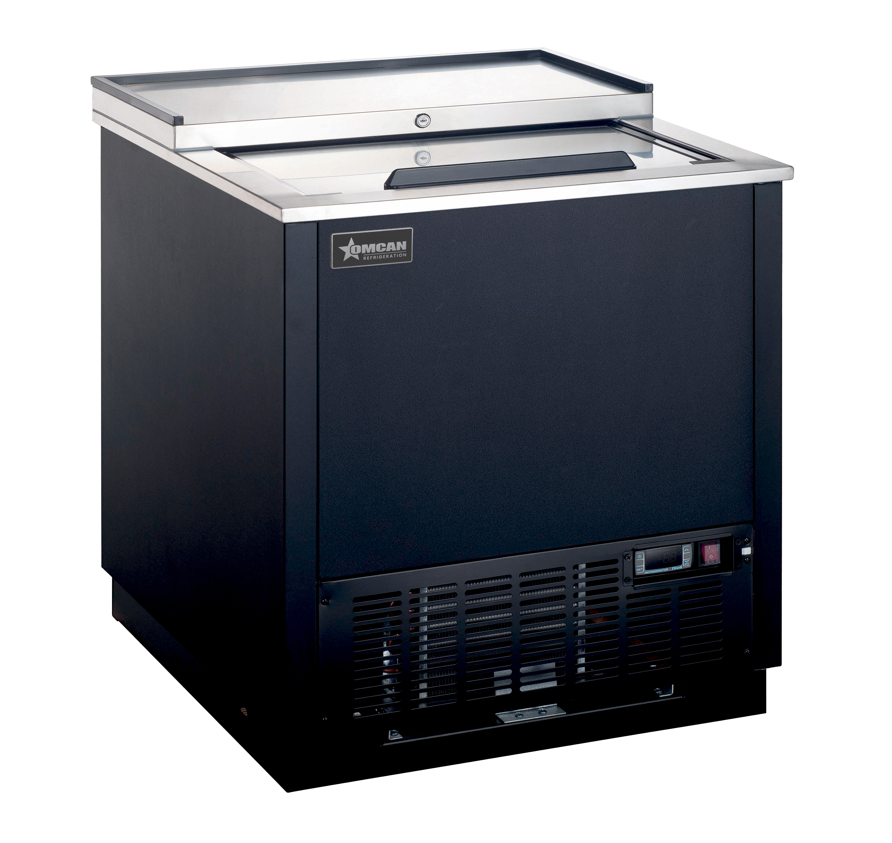 36" Black Glass Froster / Plate Chiller with 240L Capacity