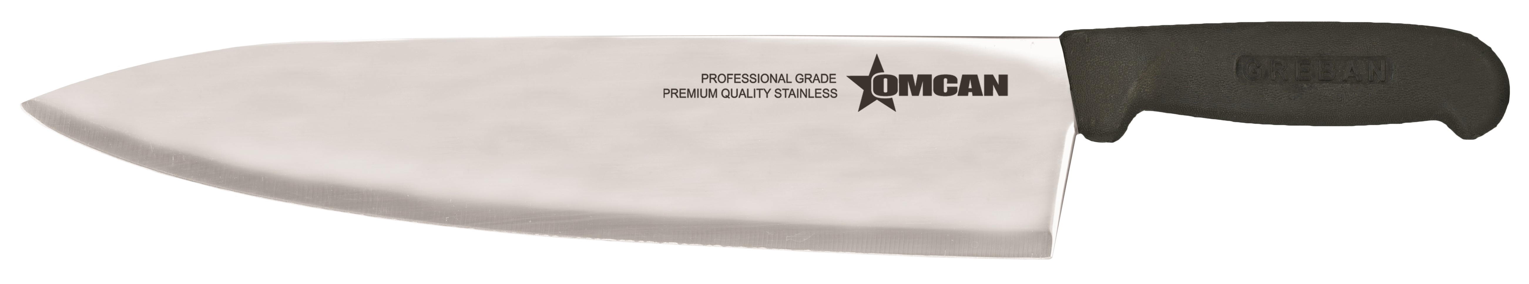 12" Medium Cook Knife with Black Handle