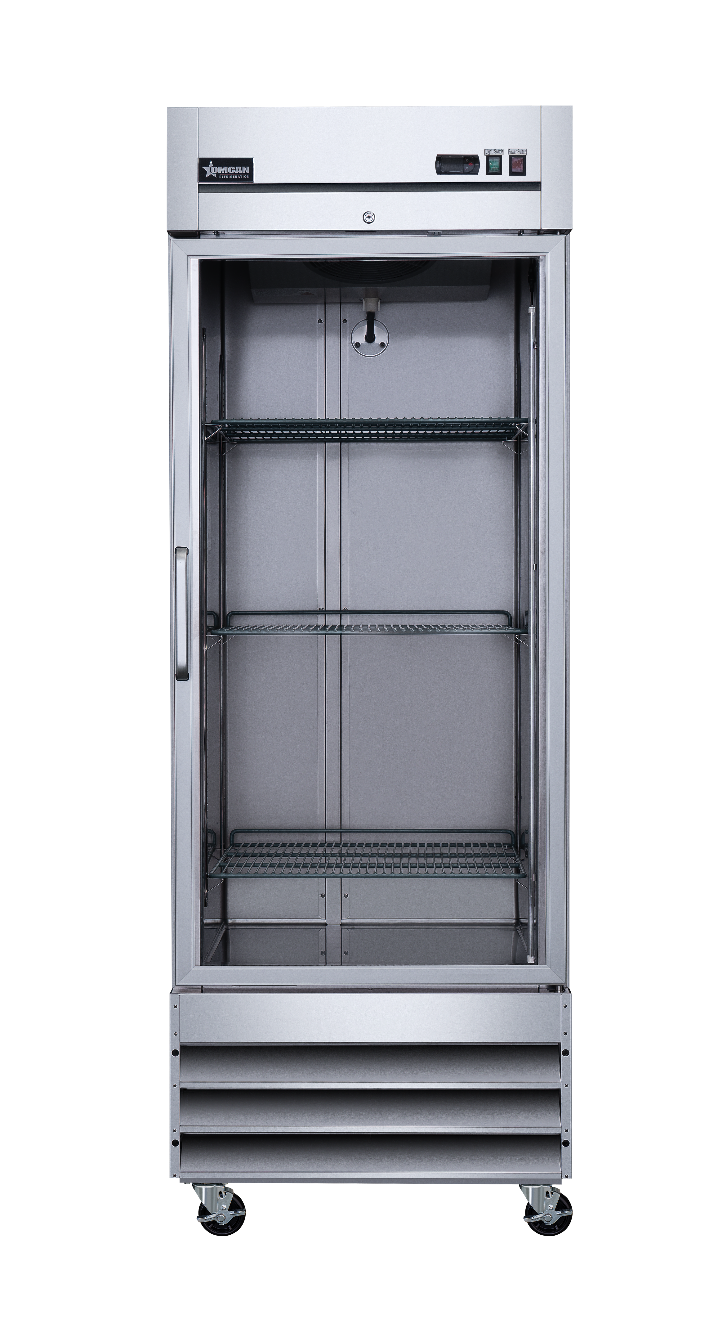 29″ One (1) Glass Door Reach-In Refrigerator, 23 cu.ft. (651 Liter), Stainless Steel