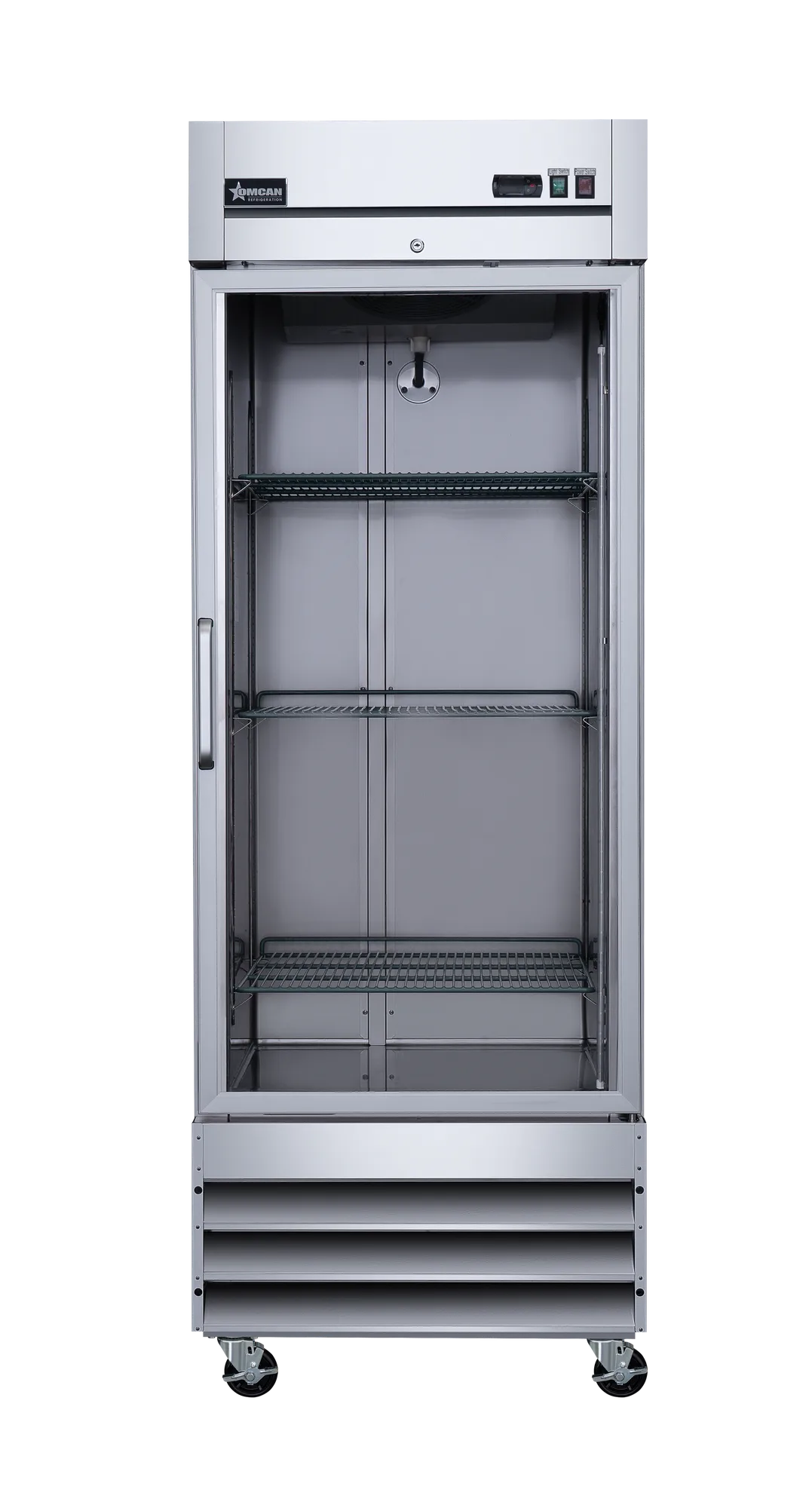 29″ One (1) Glass Door Reach-In Refrigerator, 23 cu.ft. (651 Liter), Stainless Steel