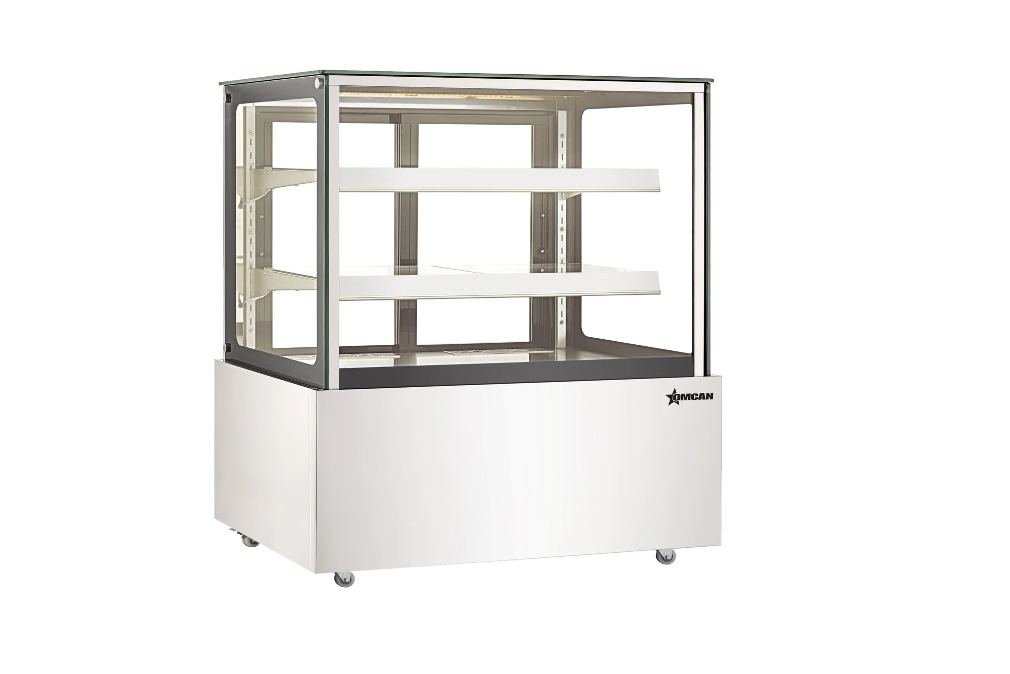 48" Floor Display Warmer, 2 Shelves, Square-Glass Front, Full-Service, 16.4 cu.ft. (465 L) Capacity – 110V, 800W