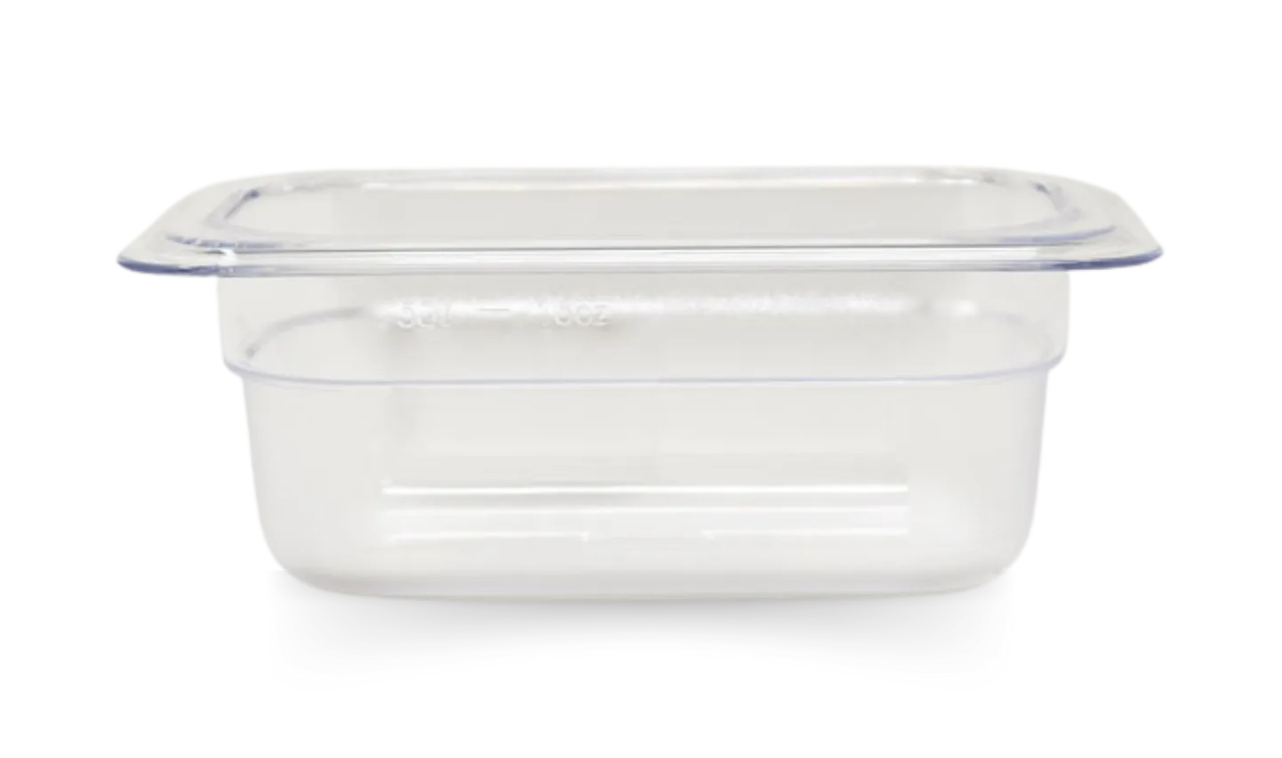 GN 1/9 Ninth-size Polycarbonate Clear Food Pan, 2 1/2″ Deep
