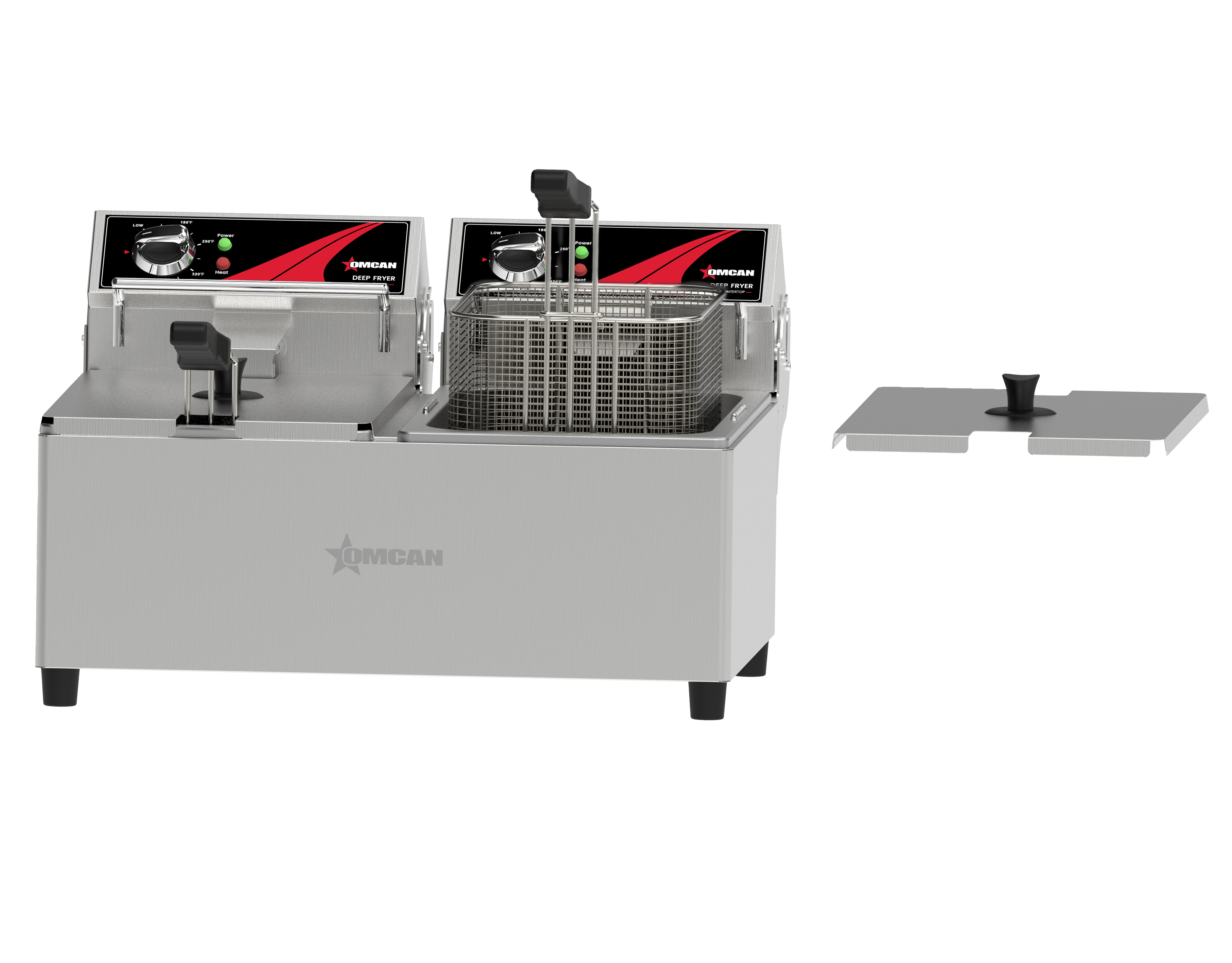 Elite Series 2 x 20 lb Capacity Electric Countertop  23.6” Double Basket Deep Fryer