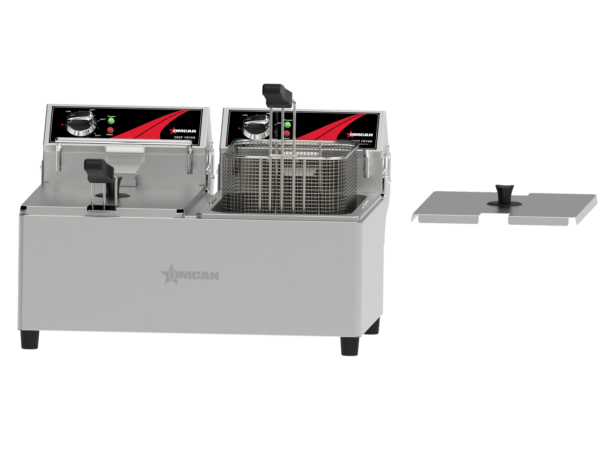 Elite Series 2 x 20 lb Capacity Electric Countertop  23.6” Double Basket Deep Fryer