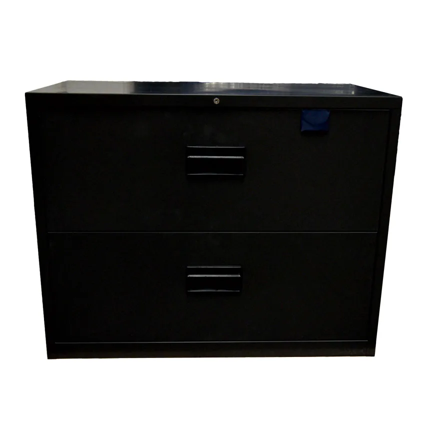 Charcoal Black Legal Lateral File Cabinet with Two Drawers