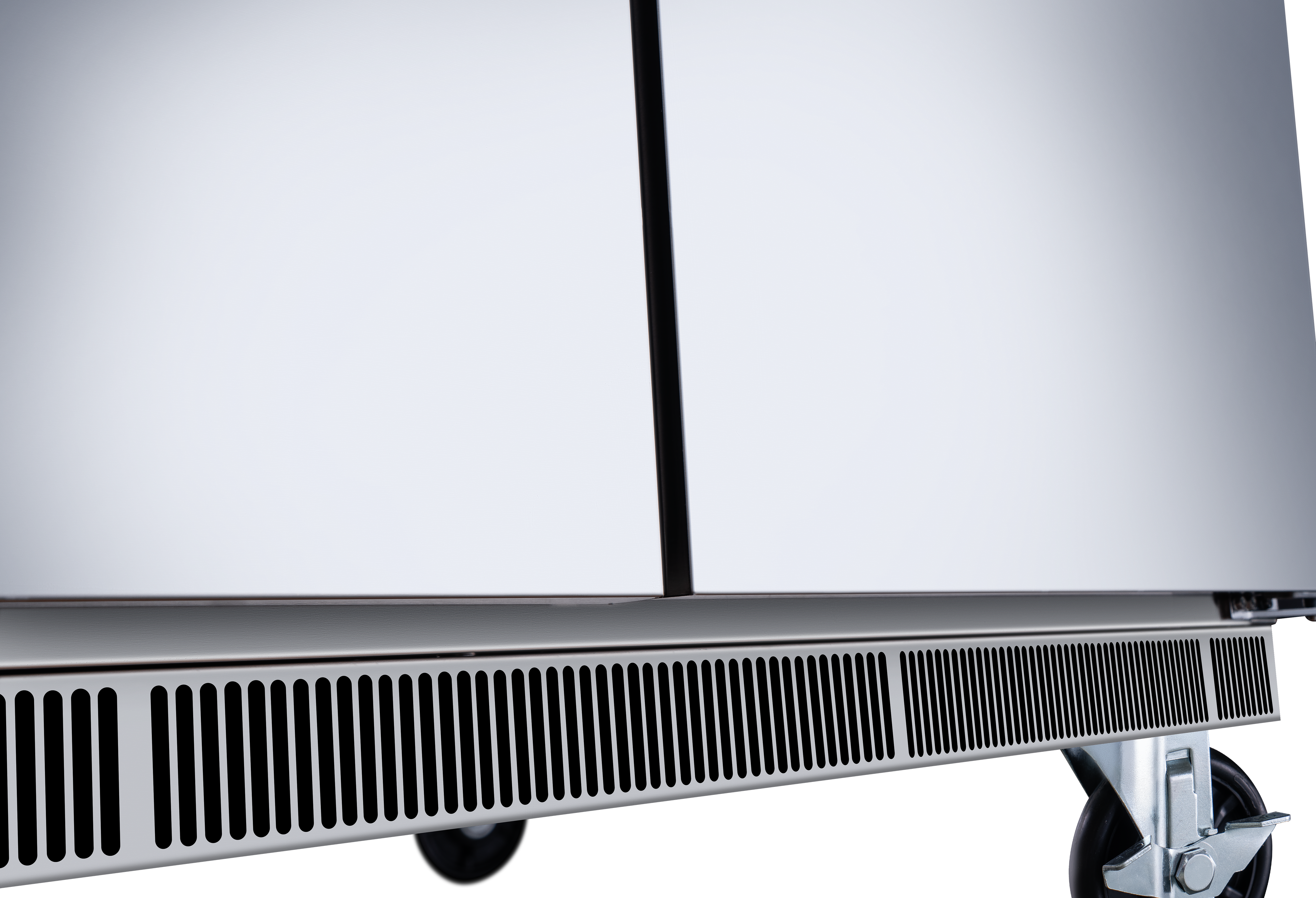 60″ Stainless Steel Refrigerated Salad Bar / Cold Food Table with Sneeze Guard, Tray Slide and Pan Covers