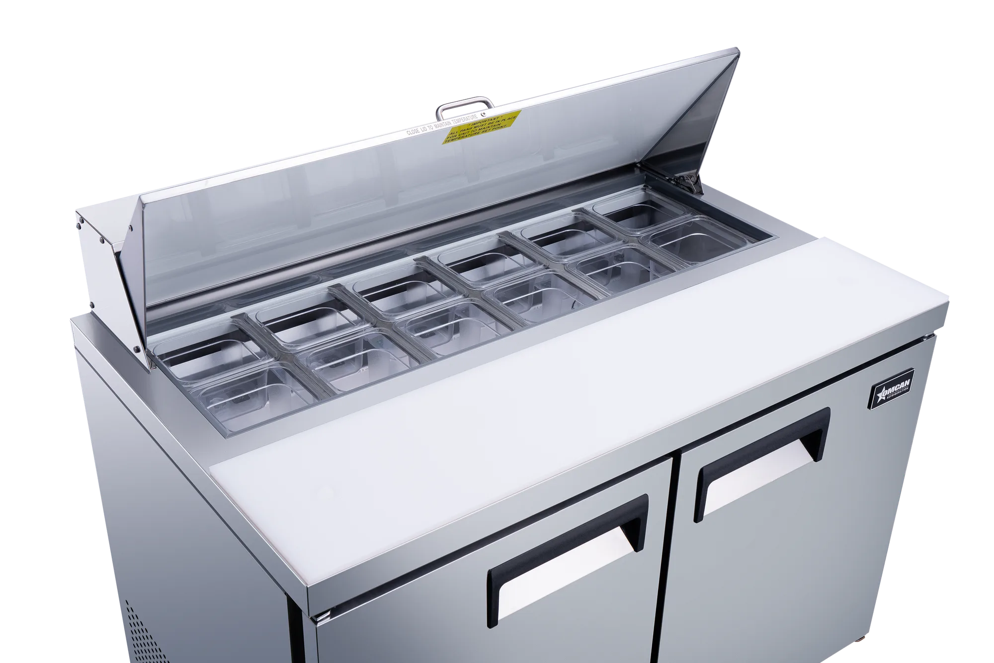 60″ Two (2) Door Refrigerated Prep Table, 15 cu.ft. (425 L), Stainless Steel