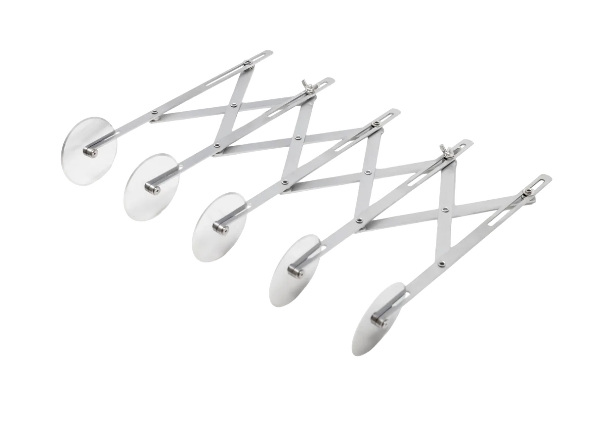 5-Wheel Stainless Steel Expandable Pastry Dough Cutter