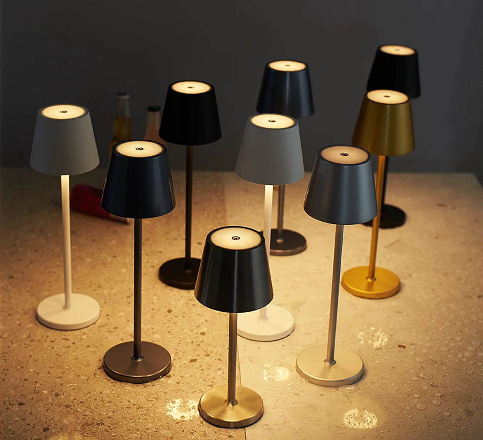 Muskoka Brown LED Rechargeable Table Lamp