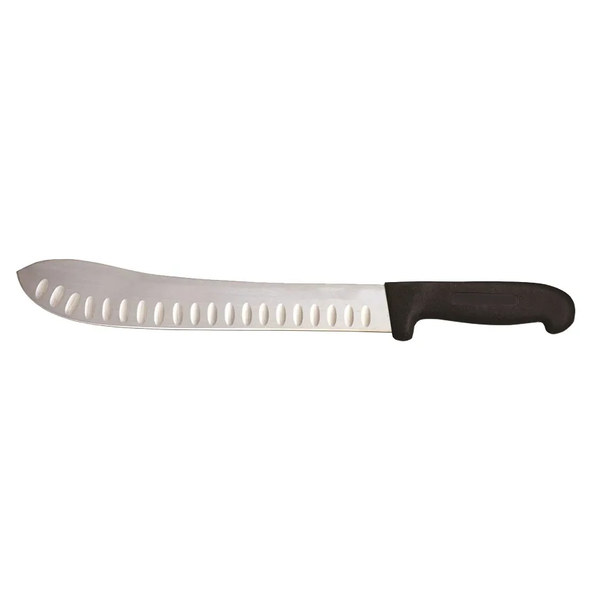 11" English G-Edge Butcher Knife with Black Handle