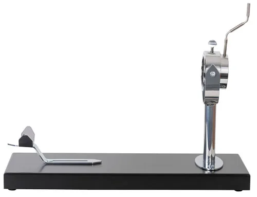 Prosciutto Holder with Wooden Base and Rotating Handle