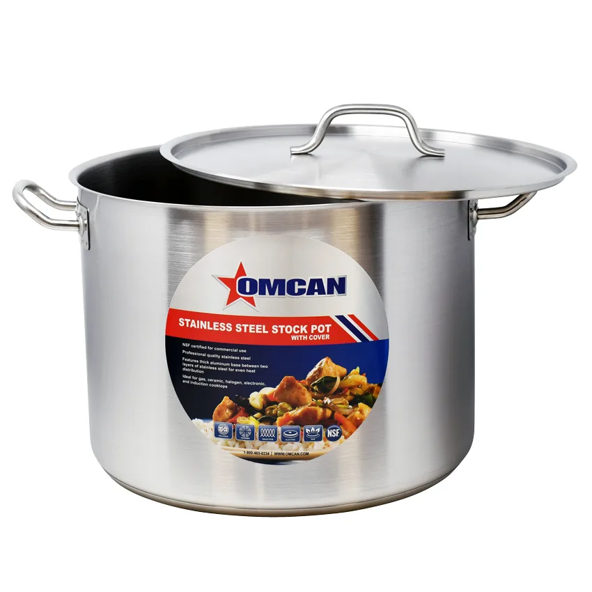 40 qt Stainless Steel Stock Pot with Lid