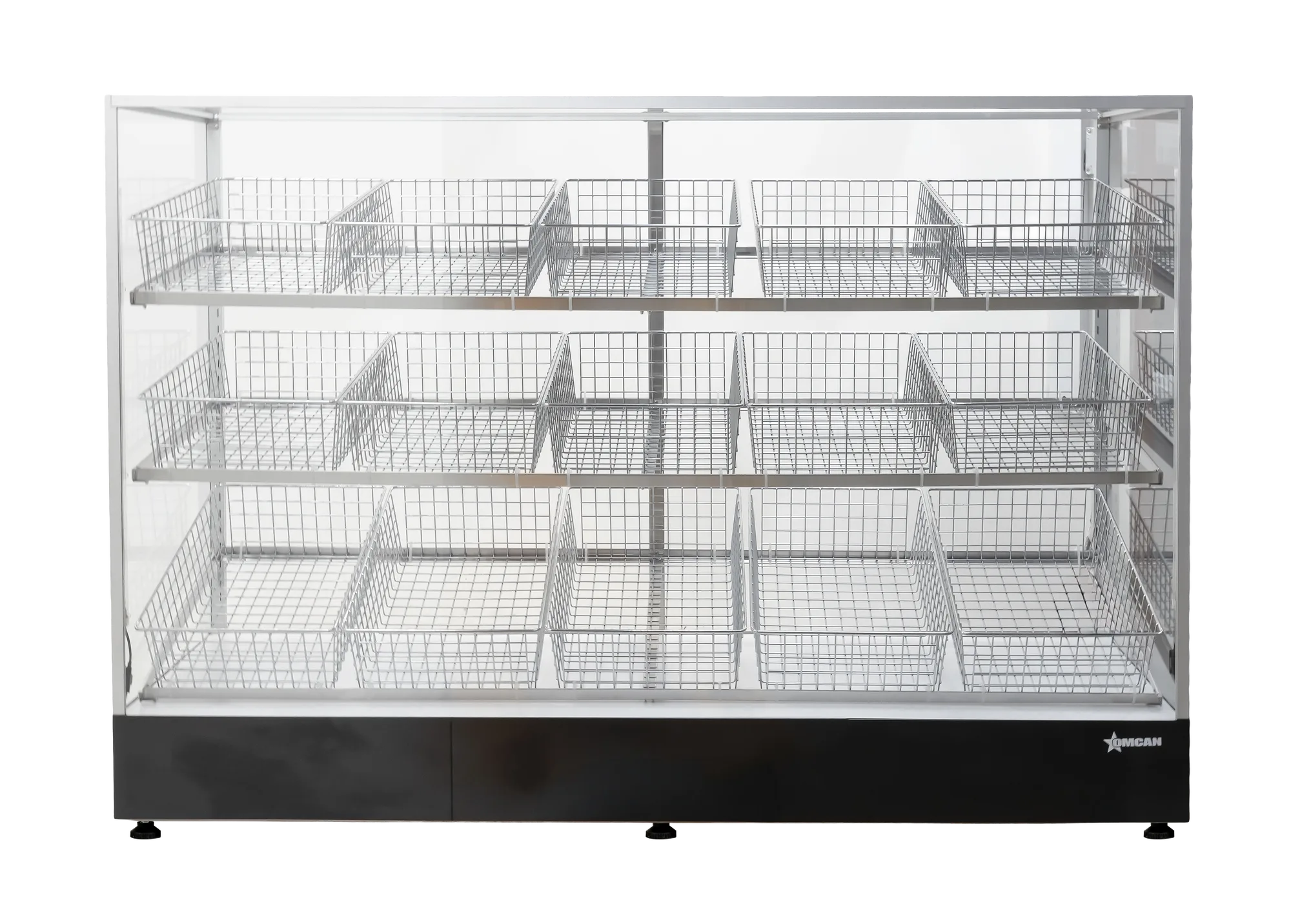 Ambient Display Case 74", 15 Baskets, Warm White