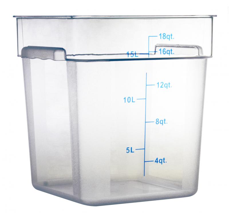 18 Qt. Polycarbonate Clear Square Food Storage Container