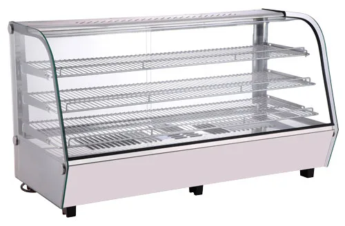 48″ Countertop Display Warmer, 3 Shelves, Front Curved Glass, Full-Service, 7.14 cu. ft. (202 L) Capacity