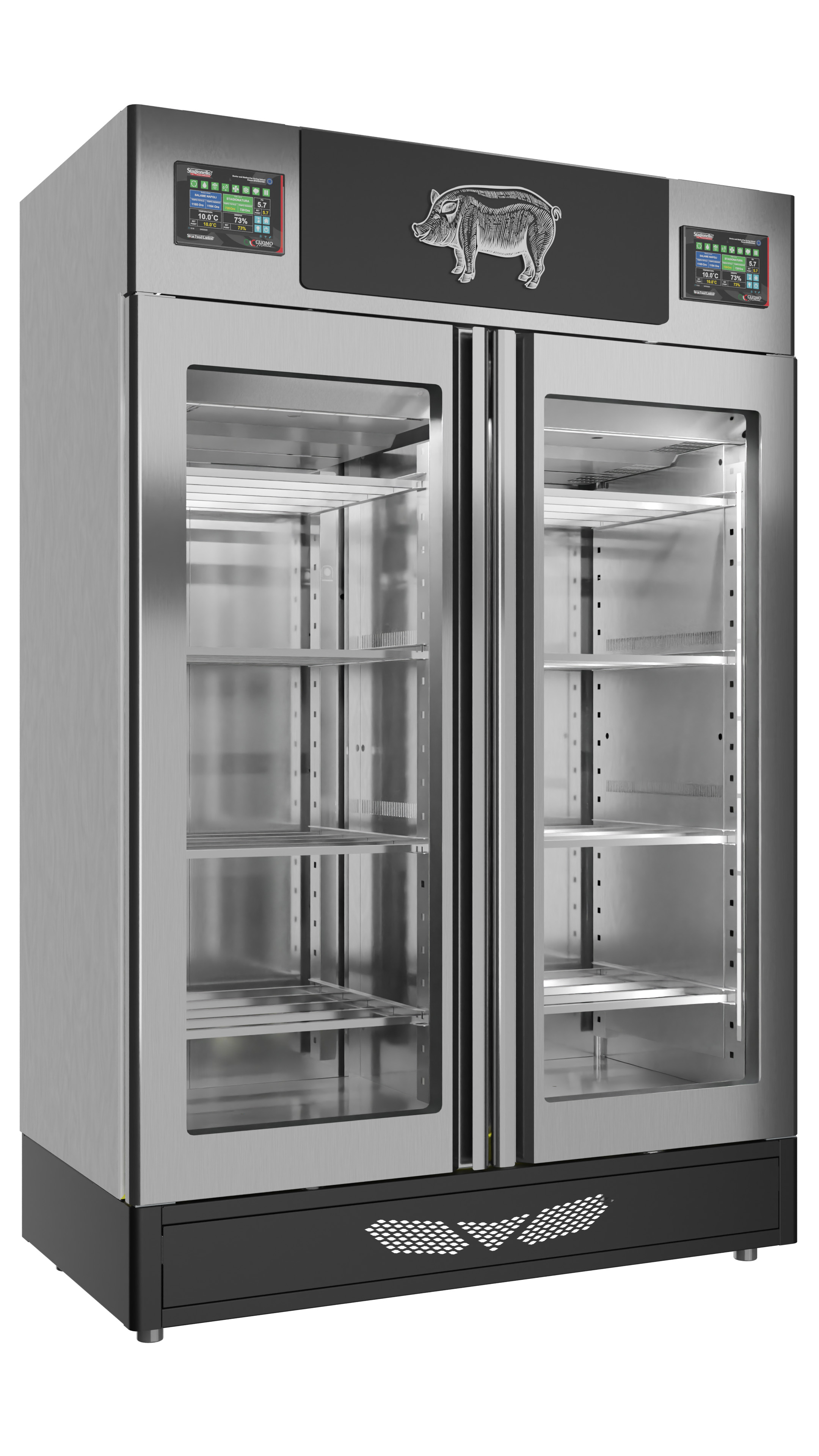 StagionelloEvo® 100 kg + 100 kg Twin Curing Cabinet with ClimaTouch® and Fumotic®