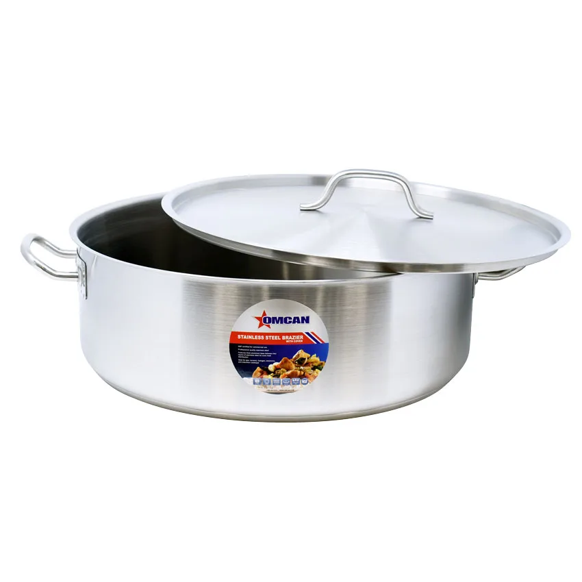 25 qt Stainless Steel Brazier with Lid
