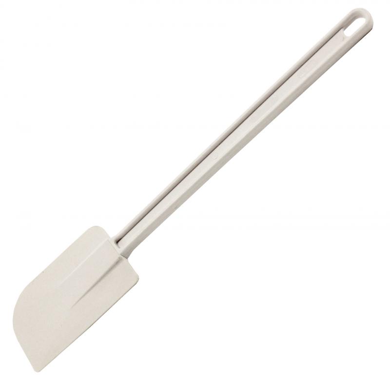 10" White Rubber Scraper with Plastic Handle