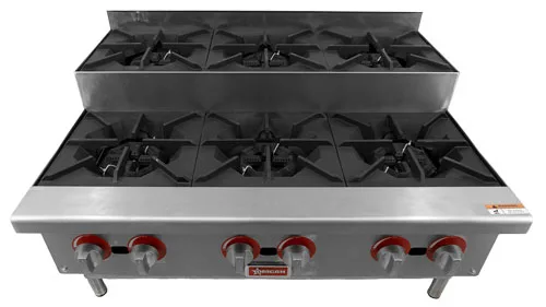 36″ Step-Up Hot Plate with 6 Burners