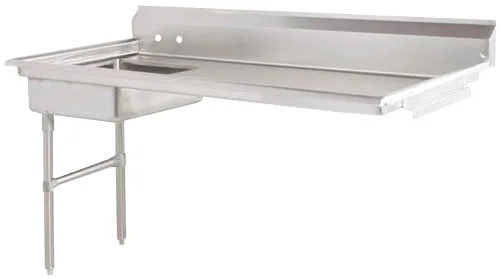 60" Left Side Under Counter Dish Table