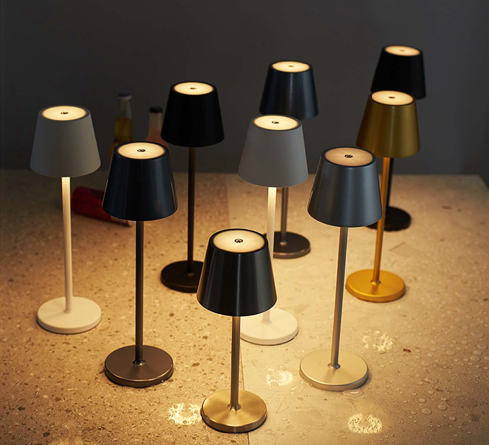 Muskoka Black LED Rechargeable Table Lamp