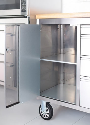 48" Mobile Working Bench with 4 Drawers and 1 Door