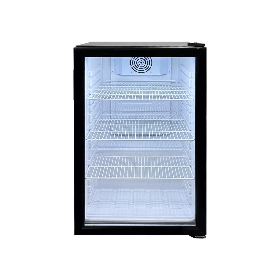 19″ One (1) Glass Door Countertop Display Refrigerator, 3.5 cu.ft. (98 L), Black
