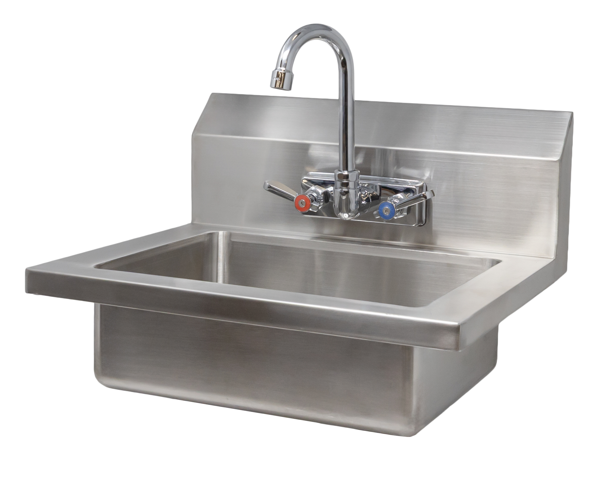 Fabricated Hand Sink with 4″ Gooseneck Faucet and Drain Basket