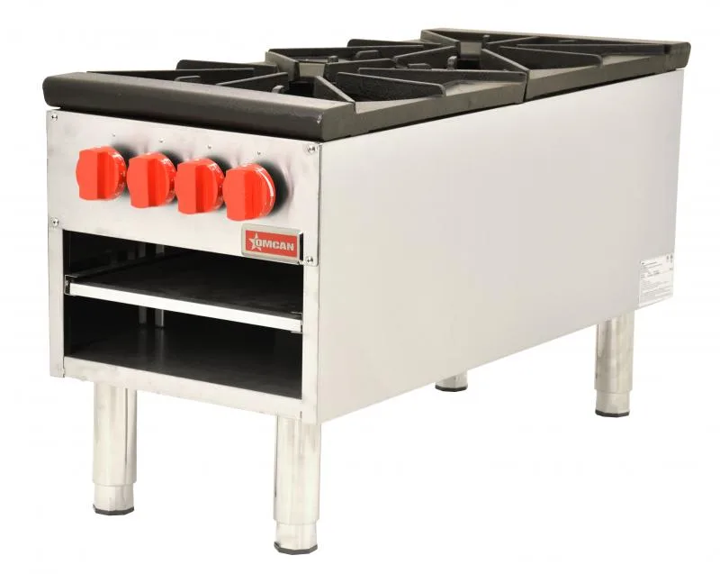 Dual Burner Stock Pot Range 200,000 BTU – Natural Gas with LP Conversion Kit