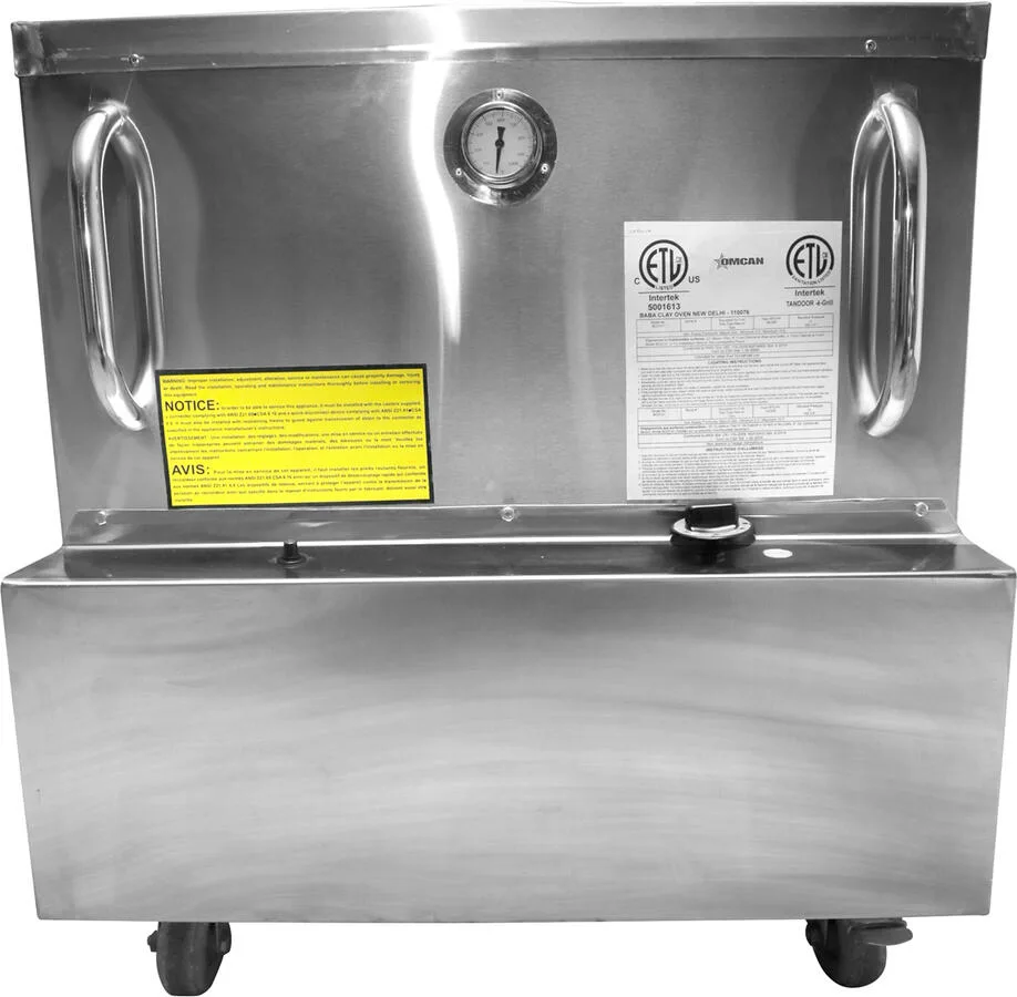 32″ x 32″ Natural Gas Stainless Steel Tandoor Clay Oven – 56,000 BTU