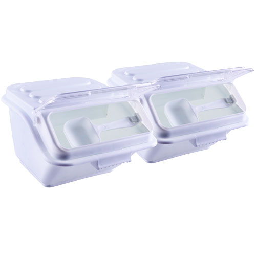 2.5 Gallon (10 Liter) Shelf Ingredient Bin with Scoop – Set of 2