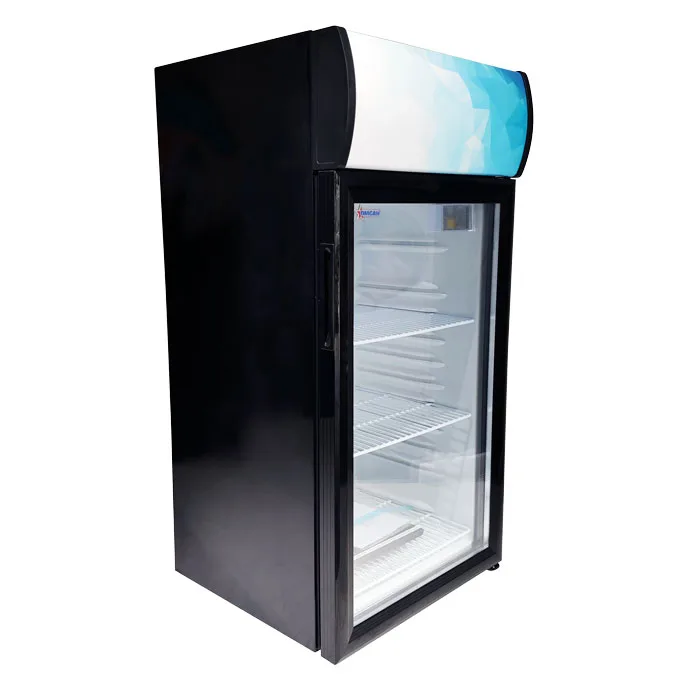 18″ One (1) Glass Door Countertop Display Refrigerator, 2.82 cu.ft. (80 L), Black