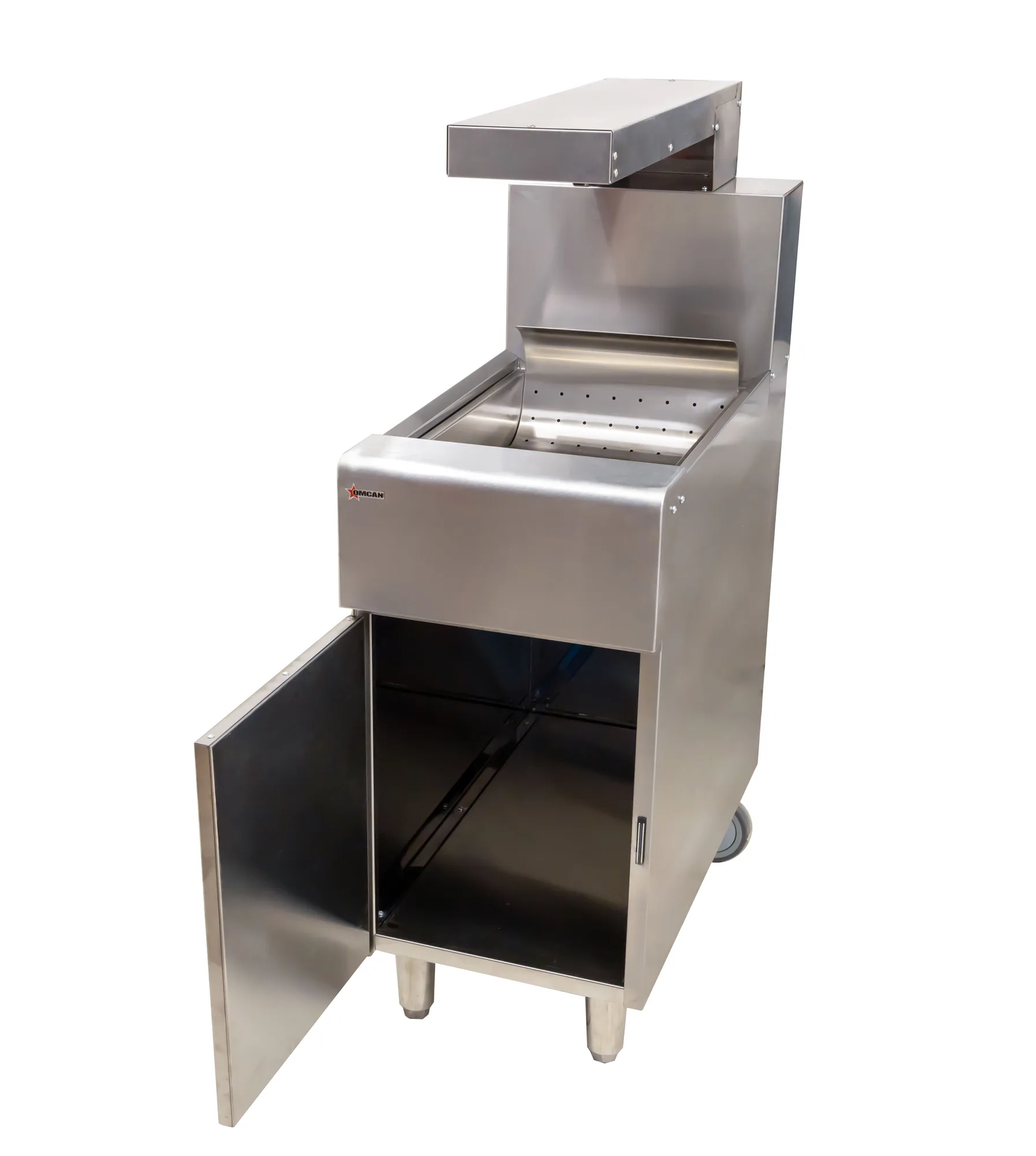 Portable Fry Dump Station Fried Food Warmer with Overhead Heating Lamp – 200W, 110V