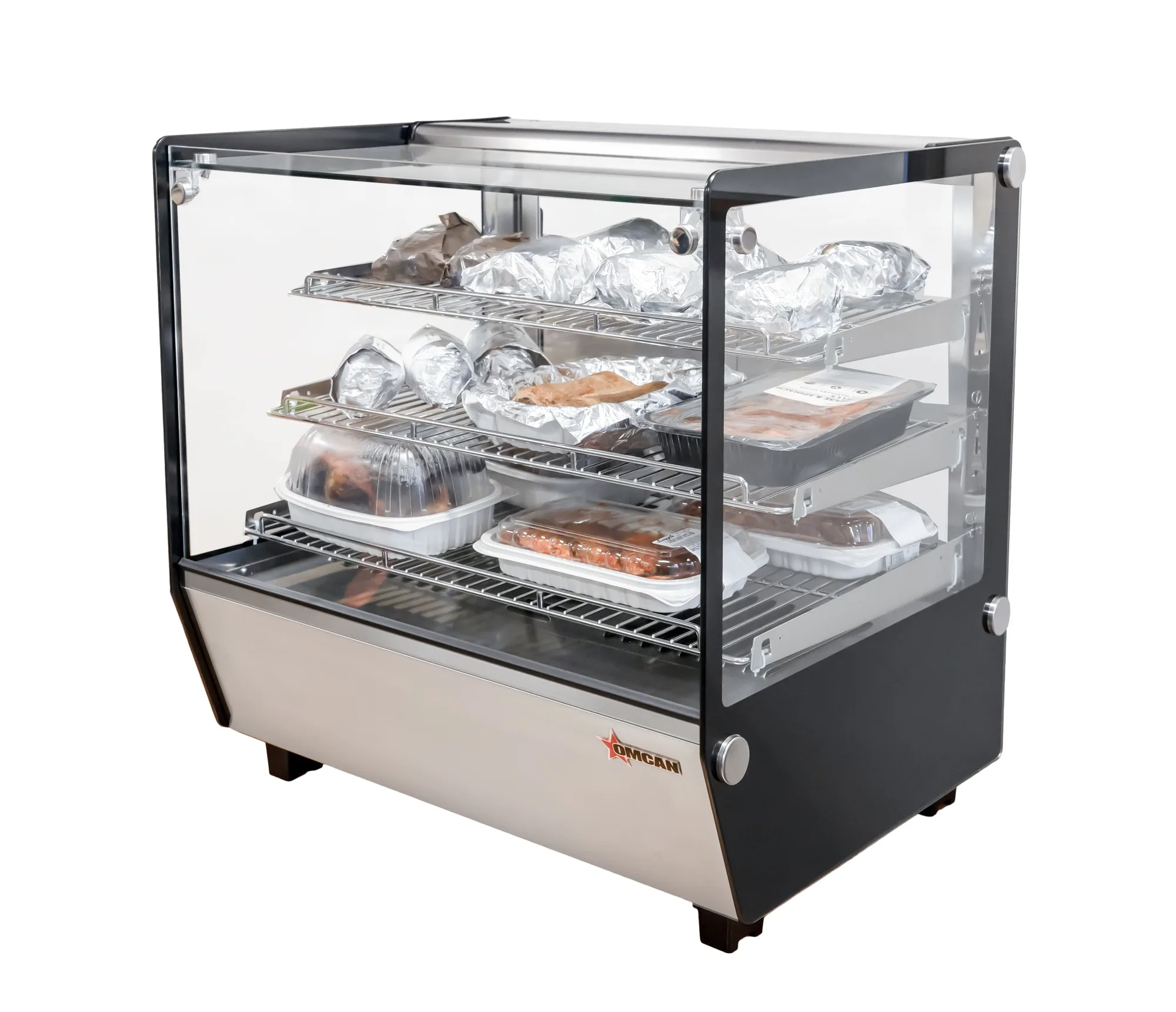 27" Countertop Display Warmer, 3 Shelves, Square Glass, Full-Service, 4.2 cu.ft. (120 L) Capacity  – 110V, 1650 W