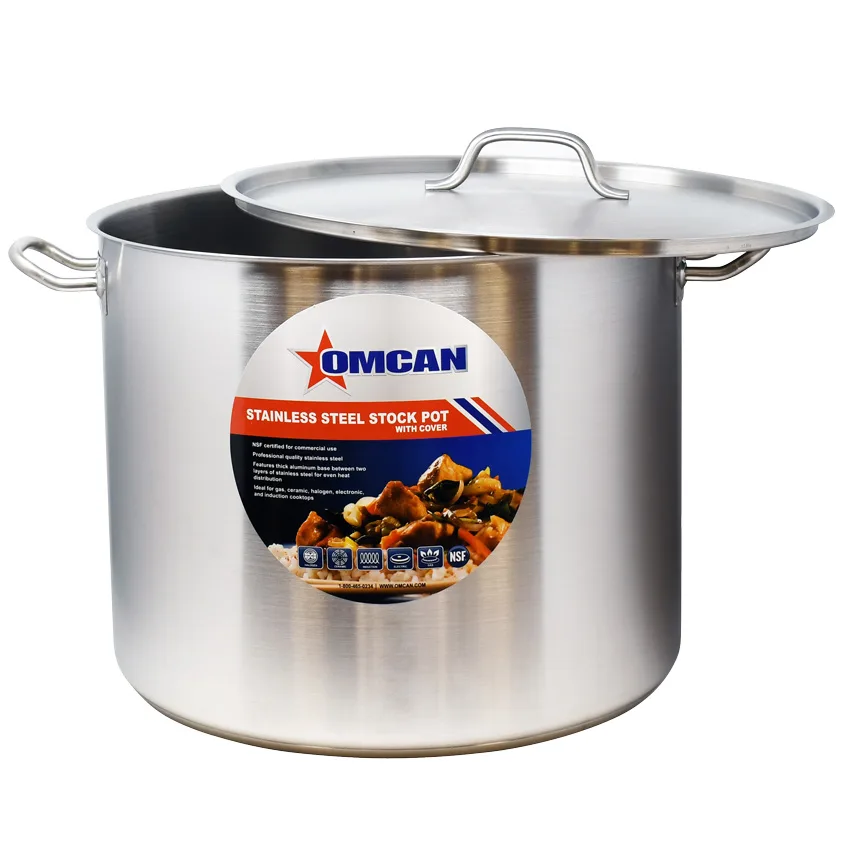 60 qt Stainless Steel Stock Pot with Lid
