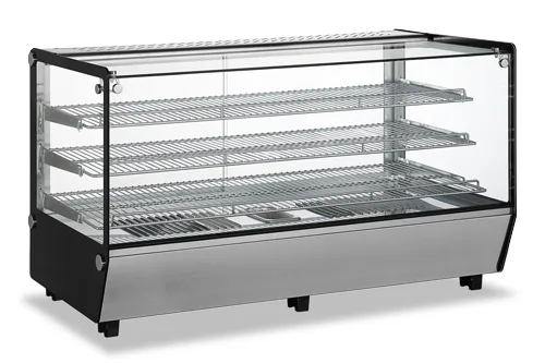 60" Countertop Display Warmer, 3 Shelves, Square Glass, Full-Service, 9 cu.ft. (252 L) Capacity – 110V, 1650W
