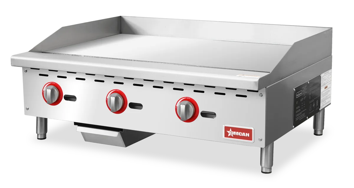 36″ Countertop Gas Griddle 3 Burners with Manual Control, 90,000 BTU