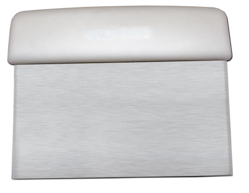 6" Dough Scraper with White Handle