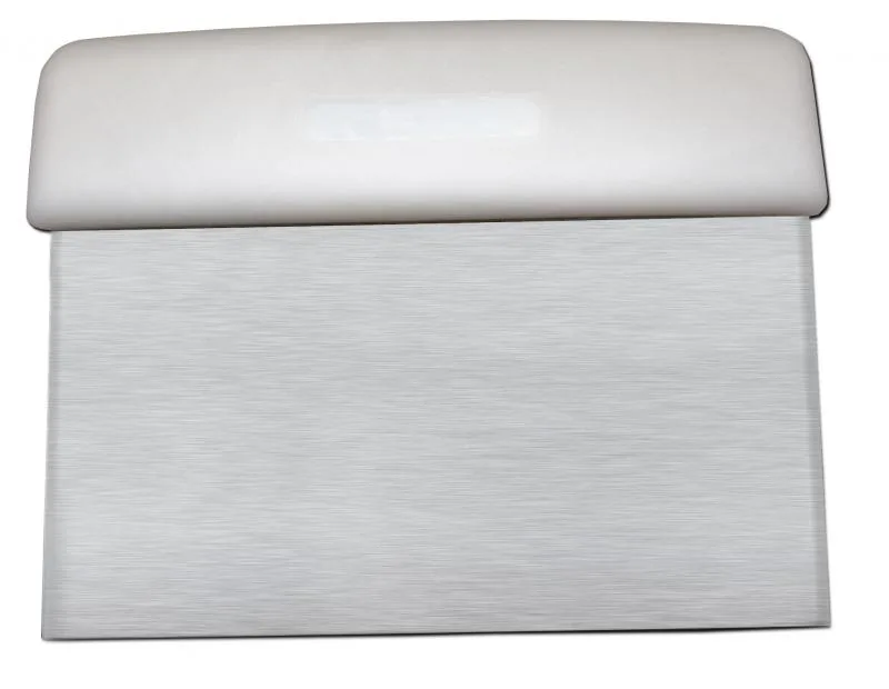 6" Dough Scraper with White Handle