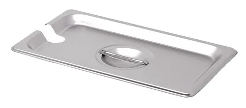 Quarter-Size Slotted Stainless Steel Steam Table Pan Cover