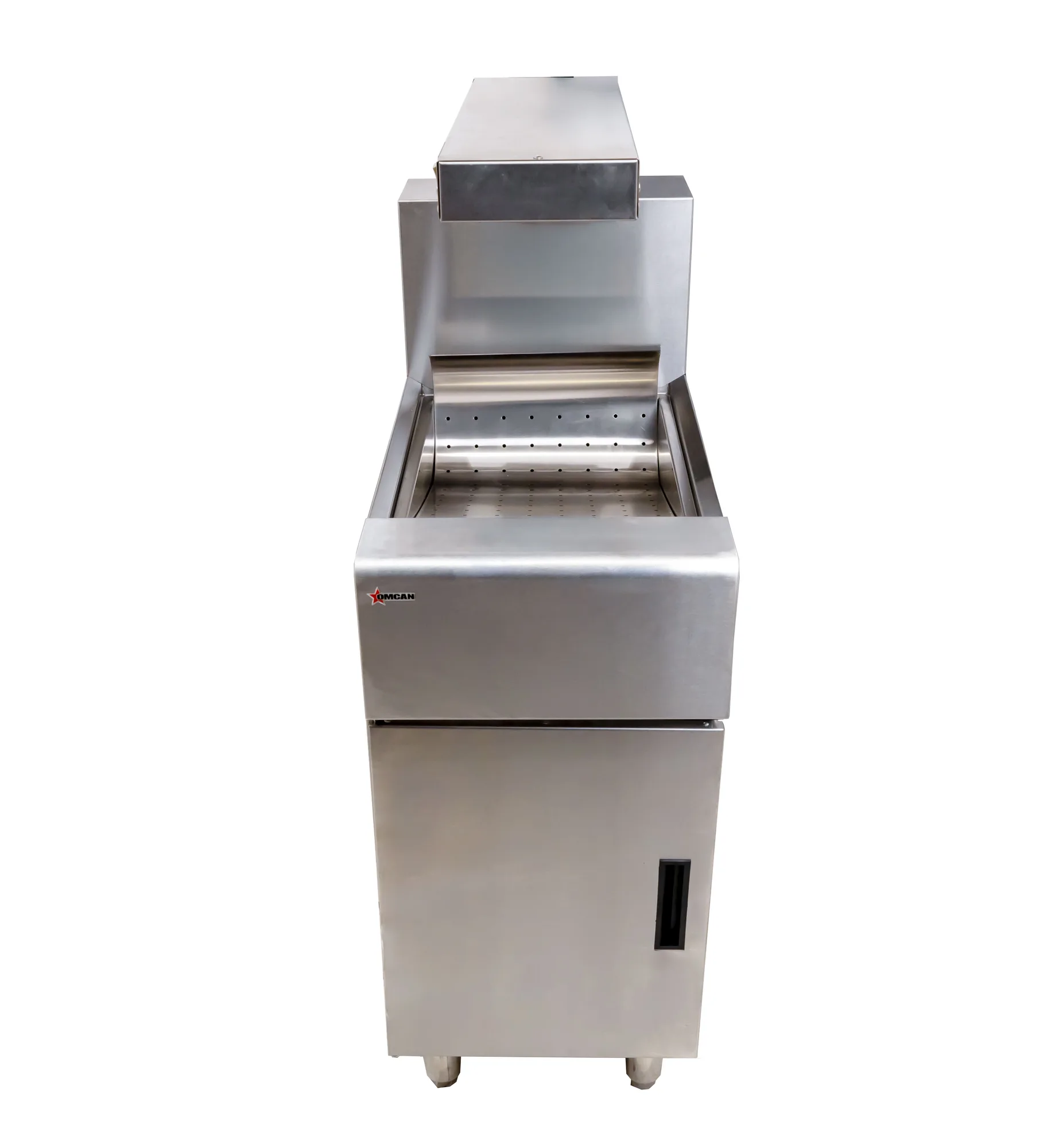 Portable Fry Dump Station Fried Food Warmer with Overhead Heating Lamp – 200W, 110V