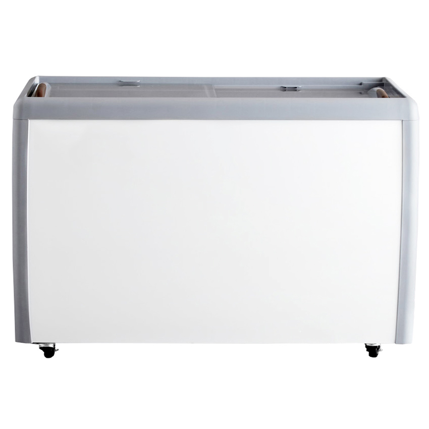 60" Ice Cream Display Chest Freezer with Flat Glass Top