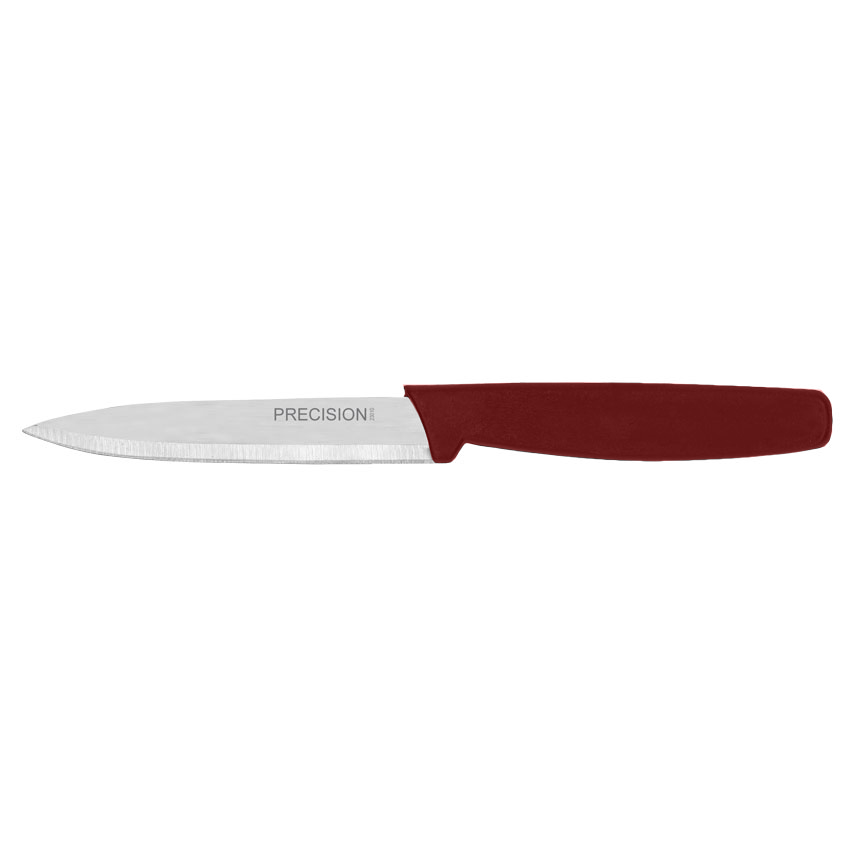 4" Paring Knife with Red Polypropylene Handle