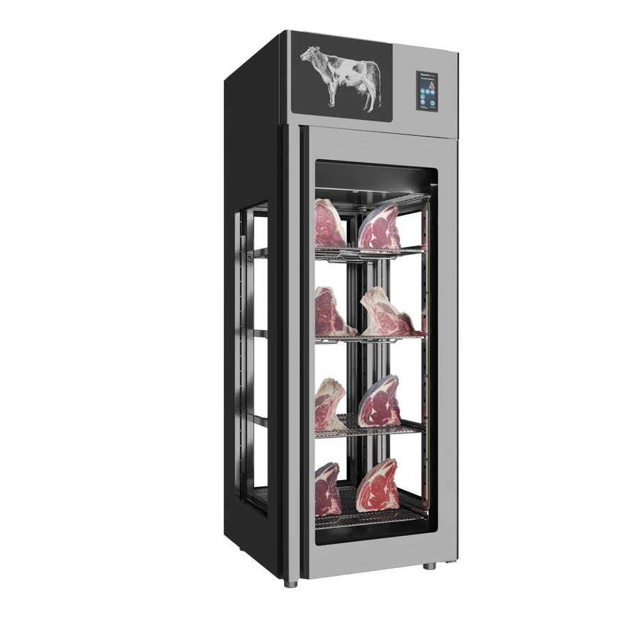 Stagionello® Dry Age 3.0 700 Liter, 150 Kg Dry Aging Cabinet with Humidity Management, 4-Glass View – 220-240V, 1Ph, 548W