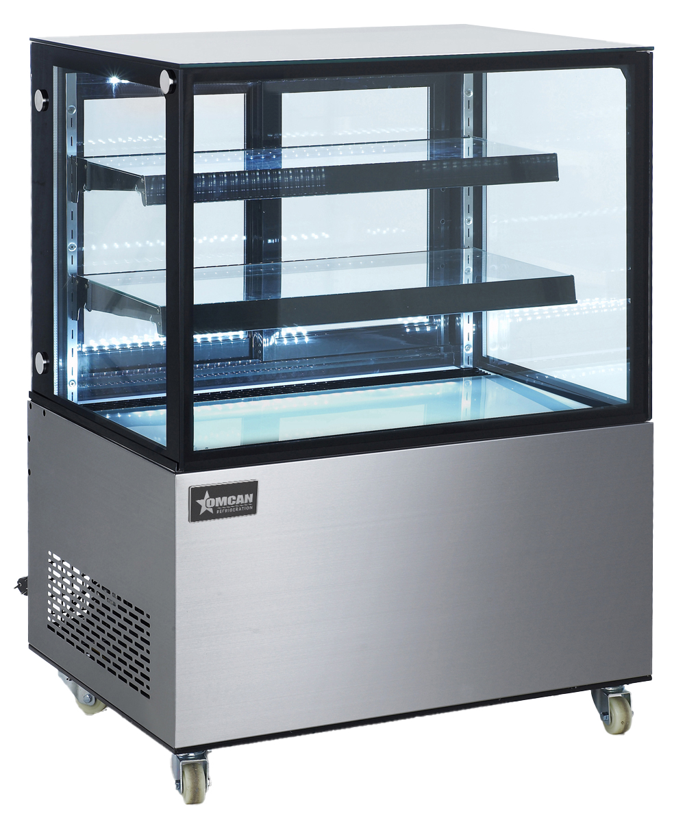 48" Two (2) Shelf Square Edge Refrigerated Floor Display Case with 13 cu.ft. (370 L)